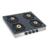 Four burner gas stove with glass top