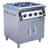 Four burners gas  oven with cabinet LC-BZL-4(GS) for restaurant kichen equipment