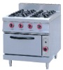 Gas Range With 4- Burner & Oven/(Kitchen Equipment)