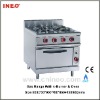 Gas Range With 4-burner & Oven (Commercial Cooking Range)