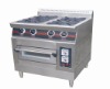 Gas range 4 burner with food oven