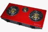 Gas stove with glass top