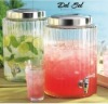 Glass Drink Dispenser with water faucet296