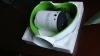 Green Heart-shaped electric table fan with no blade