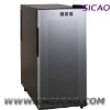 HOT! 10 Bottles Compact Wine Fridge with Mirror Finished Glass Door