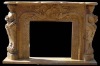 Hand carved marble fireplace
