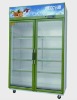 Hollow Glass Door Upright Display Refrigerated Showcases