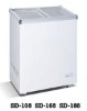 Home and hotel use flat glass door chest freezer