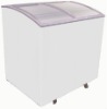 Home and store use curved glass door chest freezer