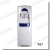 Hot and cold water dispenser with cabinet electric cooling