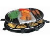 Indoor grill with half stone plate and half steel plate (XJ-3K076CO)