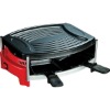 Indoor party grill(BC-1004H3),red/500w/small sizes/non-stick grill plate/4 raclette pans
