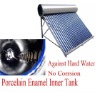 Integrated pressured solar water heater with enamel inner tank