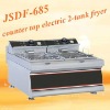 (JSDF-685),counter top electric 2-tank fryer(2-basket)