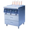 LC-DZML-6(CTS) electrical 6 burners noodle cooker with drawer for restaurant kitchen passed ISO9001