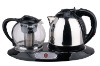 LG-118 electric stainless steel kettle set/tea maker 1.5L with glass teapot
