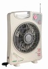 LW-6R 10'' AC&DC rechargeable fan with lamp & Radio
