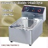 Latest design electric chicken fryer machine DF-6L counter top electric 2 tank fryer(2 basket)