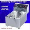Latest design potato chips fryer machine DF-6L counter top electric 2 tank fryer(2 basket)