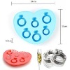 Love ring shape silicone ice cube tray, ice mould