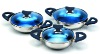 MMS Omlette Set with blue glass lid