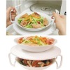 Microwave Dual Plate Holder Tray Multi-Function Food Holder Stacker elevated shelf