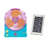 New Fashion Design Solar Table Fan with Light and Radio