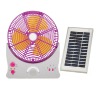New Fashion Design Solar Table Fan with Light and Radio