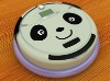 New product robotic vacuum cleaner,with panda appearance,with self-charging and disposable bag for dustbin