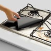 Non-stick Gas Hob Liner / Protector- balck, 0.1mm, 27x27cm, protect gas cooker from cooking spills