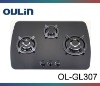 OULIN glass kitchen gas stove 3 burner OL-GL307