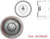 Plastic centrifugal wheel/impeller (180x86-12)