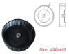 Plastic centrifugal wheel/impeller (204x65-8)