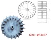 Plastic centrifugal wheel/impeller (53x27-4)