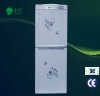 Plastic double door floor standing water cooler with ozone sterilization cabinet