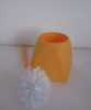 Plastic small & convenient Toilet brush holder with orange colour