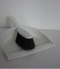 Plastic white small clean dustpans with the brush