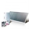 Pressurized solar water heating system with reflector
