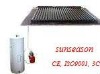 Pressurized split solar water heater with single coil