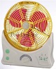 Radio Rechargeable fan with 10 inch blade and LED light  XTC-088C