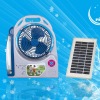 Rechargeable Table Solar Fan with solar panel XTC-1218