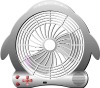 Rechargeable emergency fan with radio/usb reader