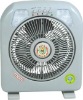 Rechargeable light fan ,oscillating box fan with 12 inch blade