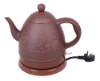 Red porcelain electric kettle