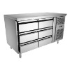 Refrigerated counter with 6 drawers