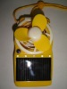 Solar Powered Portable Fan with LED Lights