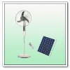 Solar emergency rechargeable ventilation stand fan