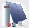 Split flat plate solar water heaters