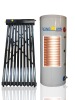 Split pressured solar water heater with double coil