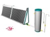 Split pressurized solar water heater/solar heating system